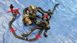 Vattenpump Termostat Slangset BMW E60 E61 E63 E64