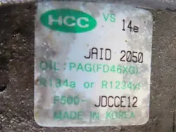 Compresseur A/C d'occasion OEM F500-JDCCE12 pour Hyundai i30