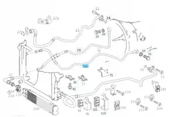 Mercedes Ölkühler-Schlauch links OEM A2302700296