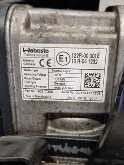 Chauffage stationnaire Webasto OEM 7N0815065AC VW Sharan