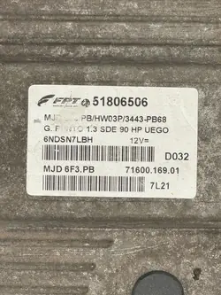 Controlador FIAT GRANDE PUNTO 51806506 MJD6F.PB