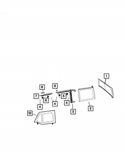 Linker softtop dakframe verlenging OEM 68251545AH