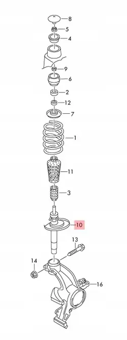 Etuvasen jousitusjousi OEM 6R0413031F
