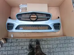 Mercedes C W205 S205 C205 Parachoques Delantero AMG Rojo