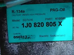 Compresseur de climatisation VW SEAT SKODA AUDI OEM 1J0820805X