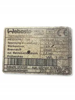 BMW 5 E39 Webasto Thermo Top ZC 66724A
