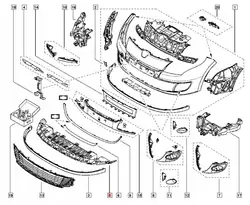 Front Bumper Cover OEM 622354651R for Renault Megane III