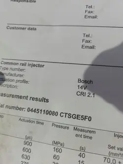 Injecteur 1.6 E-HDI PEUGEOT CITROEN 0445110340