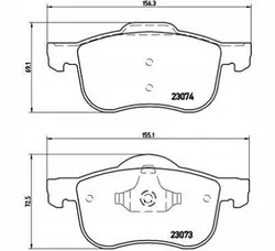 Plaquettes de frein avant Volvo S60 Brembo P 86 016