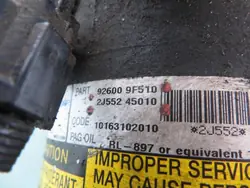 Compresseur A/C OEM 926009F510 pour Nissan Almera II