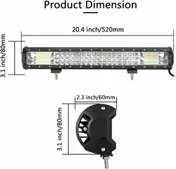 Lâmpada auxiliar LED SKYWORLD 50cm 288W OEM 288LK18F
