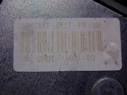 OEM 888101H000 Fram vänster bilbälte för Kia Ceed