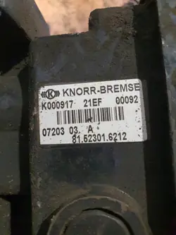 EBS-venttiili OEM 81523016212 MAN Knorr Bremselle