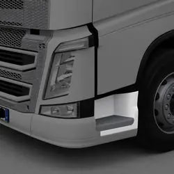 Volvo FH4/FH5 Cubierta Escalón Izquierdo Delantero Blanco RAL 1103