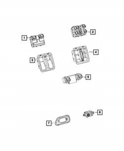 Jeep Wrangler JL deurslot schakelaar OEM 68078910AA