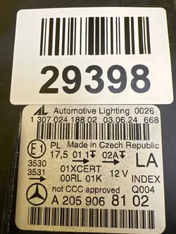 Phare Gauche Mercedes Classe C W205 Full LED ILS A2059068102