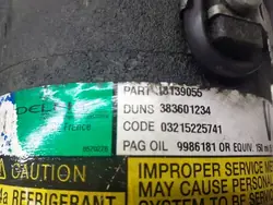 Compresseur de Climatisation Opel Astra H 2.0 T OEM 13139055