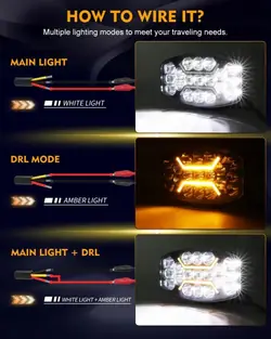 Phares LED OEM 958 avec DRL 150W 10" Paire