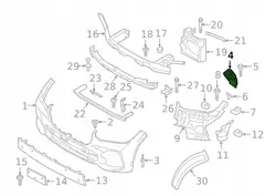 Support de pare-chocs avant droit BMW X5 G05