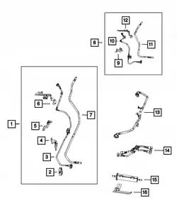 Brandstofleiding Clip Jeep Wrangler JL 68397234AA
