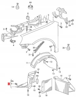 VW GOLF V JETTA Passaruota Anteriore Sinistro 1K0805911F 1K0805911G