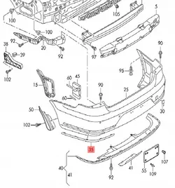 VW Passat B7 Sedan Takapuskuri Vasemmalle OEM
