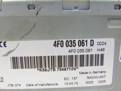 OEM 4F0035061D Radiomottagare Förstärkare för Audi