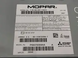 DVD-vaihtaja OEM 68378304AA Chrysler Pacifica 2018:lle