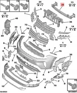 CITROEN C5 AIRCROSS Trave Paraurti Anteriore OEM