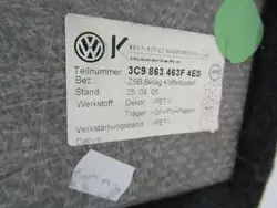 Plancher coffre VW Passat B6 OEM 3C9863463F 2.0TDI