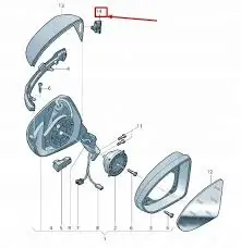 Feu d'avertissement de changement de voie OEM 5TA949145 VW Touran