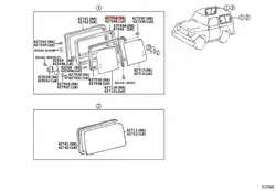 Cadre de vitre arrière Toyota Land Cruiser LJ70 Gauche/Droit