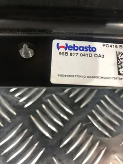 Cortina de teto panorâmico Porsche Macan 95B OEM 95B877041D