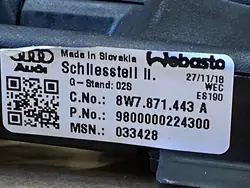 Serrure de toit gauche Audi A5 8W Cabrio OEM QBG 8W7871443A