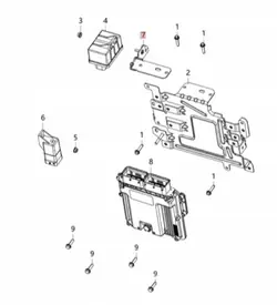 Relaymodulebevestiging Jeep Wrangler JL 2.0L OEM 68297600AA
