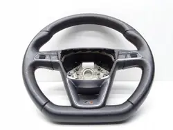 Volante achatado couro multifunção 5F0419091R SEAT Leon III FR