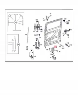 Mercedes Vito Viano W639 Schiebetür-Rollenhalter A6397660000