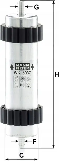 Bränslefilter Mann Filter WK 6037 Begagnad