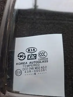 Vitre latérale Kia Picanto gauche arrière OEM 636363636