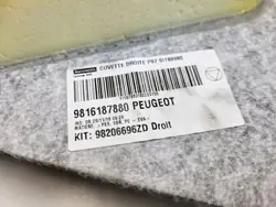 Teppichmatte OEM 9816187880 für Peugeot 5008 II