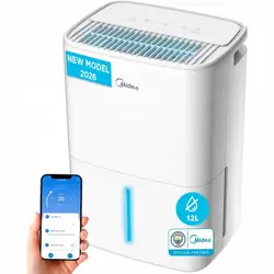 Midea Déshumidificateur 12L 35m2 Silencieux App 2,1L MDDOZ-12DEN7-QA3