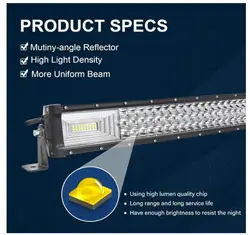 Barra LED Curva RIGIDON 52" OEM JY-07 - 675W Fina