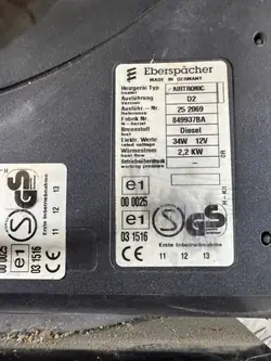 Chauffage Webasto OEM 252069 pour Sprinter 906