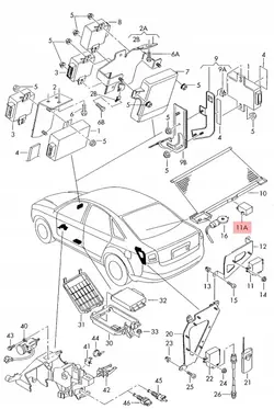 OEM 4B0907491 Store Électrique Vitre Arrière VW Phaeton
