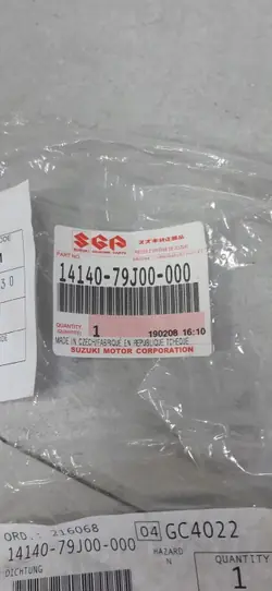Suzuki Swift Pakoputken keräin tiiviste OEM 14140-79J00-000