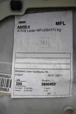 Panneau Latéral Arrière Gauche OEM MERCEDES CLK W209 Gris
