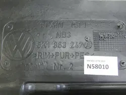 Volkswagen Eos skottväggsisolering OEM 5K1863247A