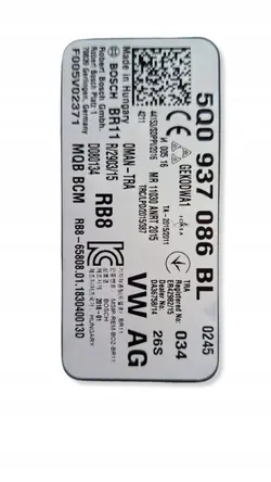 Komfortmodul OEM 5Q0937086BL för VW Audi Skoda Seat