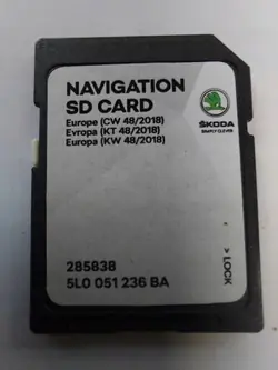 Carte SD Skoda Cartes Europe OEM 5L0051236BA