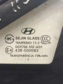 Pare-brise avant gauche OEM DOT736AS2M31 Hyundai